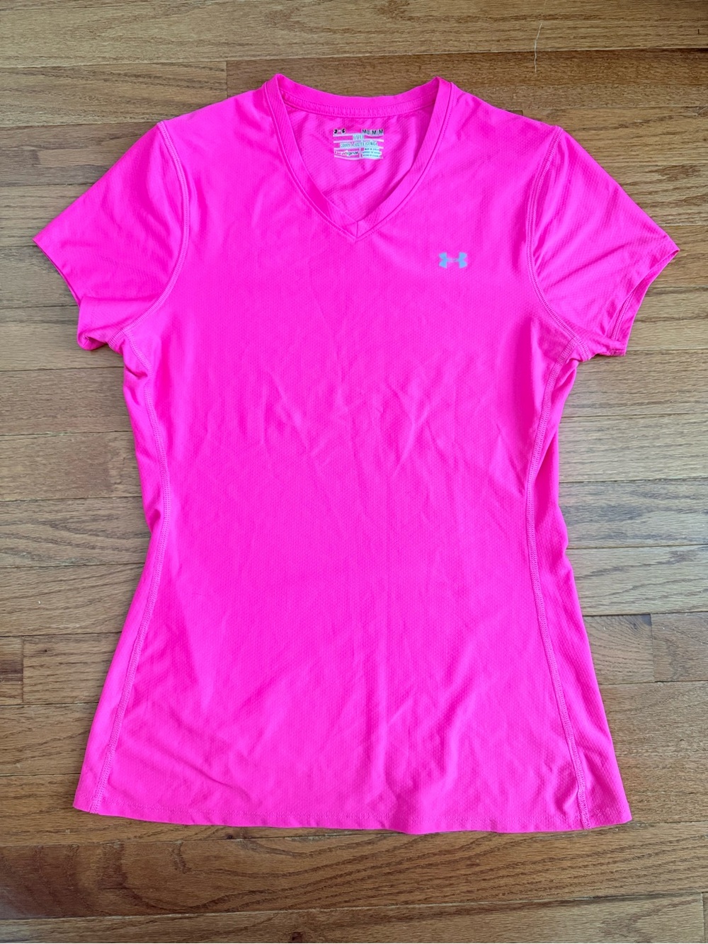 Under Armour Pink V-Neck Short Sleeve Performance Tee